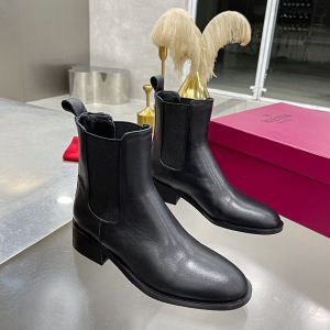 Valentino Classic Chelsea Boots with One Stud Women Calfskin Black