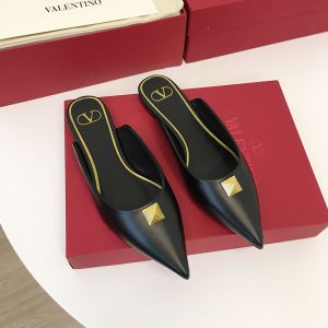 Valentino One Stud Mules Women Calfskin Black