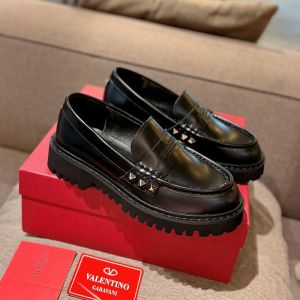 Valentino Rockstud Loafers Women Calfskin Black