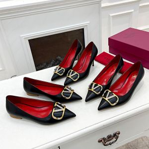 Valentino VLogo Signature Pumps with Crystals Women Calfskin Black/Red