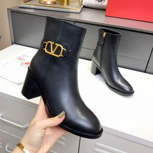 Valentino VLogo Signature Ankle Boots 65MM Women Calfskin Black