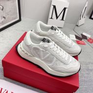 Valentino Lacerunner Sneakers with VLogo Unisex Lace and Mesh White