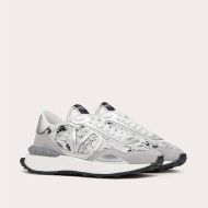 Valentino Lacerunner Sneakers with VLogo Unisex Lace and Mesh White/Grey