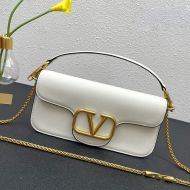 Valentino Large Loco Shoulder Bag In Calfskin White