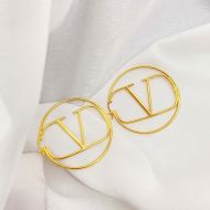 Valentino Large VLogo Signature Pin Earrings In Metal Gold