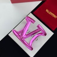 Valentino Large VLogo Signature Bracelet In Metal Purple