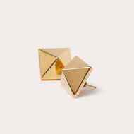 Valentino Mini Rockstud Earrings In Metal Gold