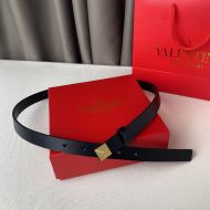 Valentino One Stud Belt 20MM In Calfskin Black