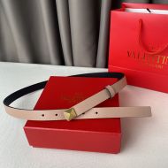 Valentino One Stud Belt 20MM In Calfskin Pink