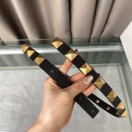 Valentino Rockstud Belt 20MM In Calfskin Black