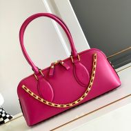 Valentino Rockstud E/W Duffle Bag In Calfskin Rose