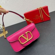 Valentino Small Loco Shoulder Bag In Calfskin Rose