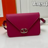 Valentino Small VLogo Flap Shoulder Bag In Calfskin Rose