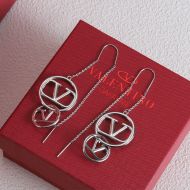 Valentino Small VLogo Signature Dangle Earrings In Metal Silver