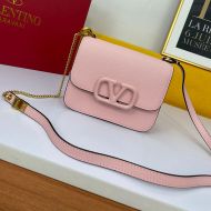 Valentino Small Vsling Shoulder Bag In Calfskin Pink