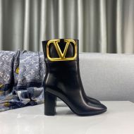 Valentino Supervee Ankle Boots 85MM Women Calfskin Black