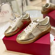 Valentino Upvillage Low-Top Sneakers Unisex Calfskin Gold