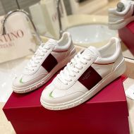 Valentino Upvillage Low-Top Sneakers Unisex Calfskin White/Burgundy