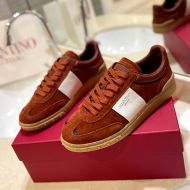 Valentino Upvillage Low-Top Sneakers Unisex Suede Brown