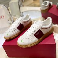 Valentino Upvillage Low-Top Sneakers Unisex Suede White/Burgundy