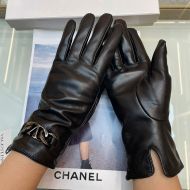 Valentino Vlogo Chain Gloves Women Sheepskin Black