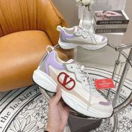 Valentino VLogo Shegoes Sneakers Unisex Leather and Mesh White/Purple