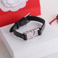 Valentino VLogo Signature Bracelet In Calfskin Black