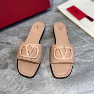 Valentino VLogo Signature Slides with Camouflage Logo Women Calfskin Pink