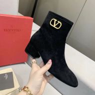 Valentino VLogo Signature Ankle Boots 30MM Women Cashmere Black