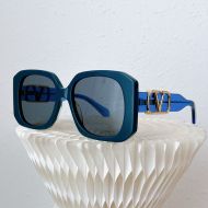 Valentino VLS-205A Squared Sunglasses Acetate Frame with Vlogo Blue