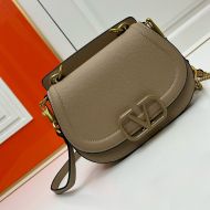 Valentino Vsling Shoulder Bag In Grainy Calfskin Khaki